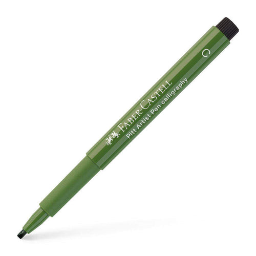 Faber-Castell Tuschestift Pitt Artist Pen Calligraphy, 2,5 mm, chromoxydgrün stumpf
