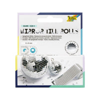 folia Mirror Tile Rolls Size S, Spiegelsteine Rollen,Steine 5 x 5 mm, 2 Rollen Ã¡ 4 cm x 1 m