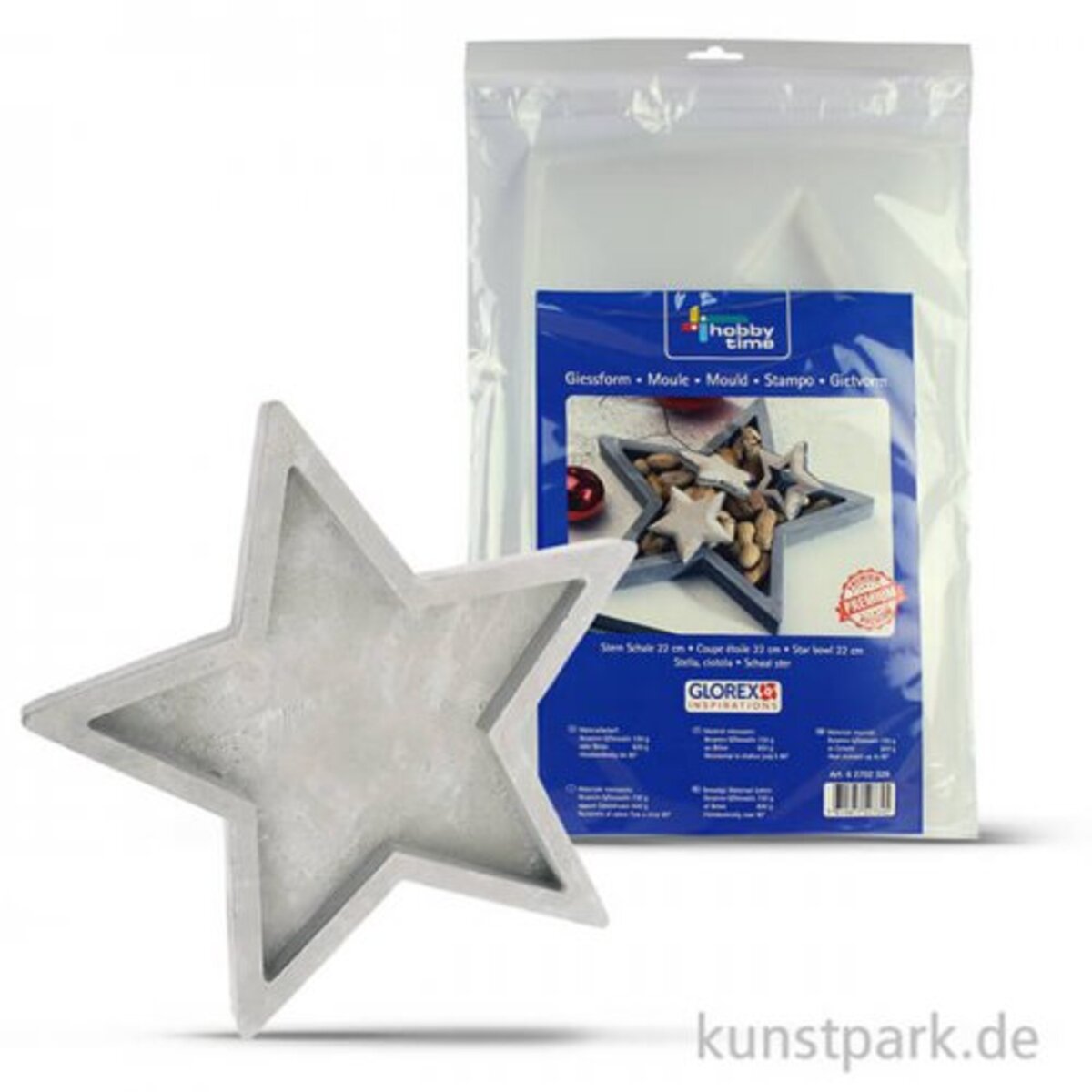 GLOREX Giessform Sternschale 22cm PE
