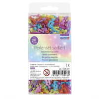 Glorex Perlenset Buchstaben sortiert Satte-Töne, ca. 200St. - Produktansicht bei Farbe und mehr
