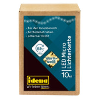 Idena Lichterkette 10 LED warmweiß 6h Timer 1,2m - Ansicht 3