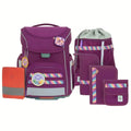Lässig 7-teiliges Schulranzen-Set Slim Unique Lila 21 Liter 30 x 25 x 41,5 cm