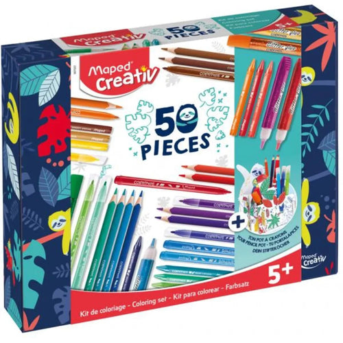 Maped Creativ Mal-und Bastelset mit Stifte-Köcher zum selbst gestalten, 50 Teile