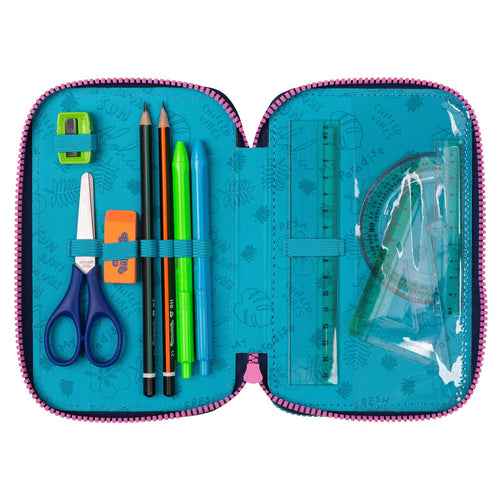 CoolPack Etui gefüllt mit 3 Reißverschlussfächer Jumper 3 Disney Stitch