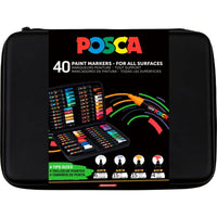 Faber Castell Marker UNI POSCA Koffer 40x - Produktansicht bei Farbe und mehr