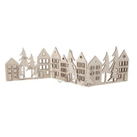 Rayher Holz Häuserfassaden Deko Set1 Aufsteller 64-teilig 3x 19,5x14cm - Detailansicht