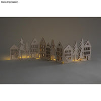 Rayher Holz Häuserfassaden Deko Set1 Aufsteller 64-teilig 3x 19,5x14cm