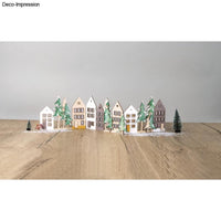 Rayher Holz Häuserfassaden Deko Set1 Aufsteller 64-teilig 3x 19,5x14cm - Ansicht 5