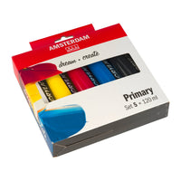 Royal Talens Amsterdam Standard Series Acrylfarben Mischset Primärfarben 5 x 120 ml - Ansicht 4
