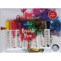 Royal Talens Ecoline Brushpen 15er + Papier - Produktansicht bei Farbe und mehr