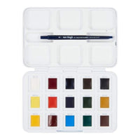 Royal Talens Van Gogh Basiskasten Aquarellfarben mit 12 Farben in Halbschalen + 3 Farben gratis - Ansicht 3