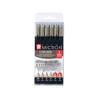 Talens Sakura Pigma Micron Fineliner Set, 6 tlg. - Produktansicht bei Farbe und mehr