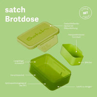 Satch Brotdosen Lime Green 14 x 17 x 6,5 cm besonders leicht und robust – Brotdose bei Colour & More (Rückenpartie & Ergonomie)