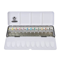 Schmincke Akademie Aquarellfarben Perlmetallic Metallkasten 12x1/2 - Detailansicht