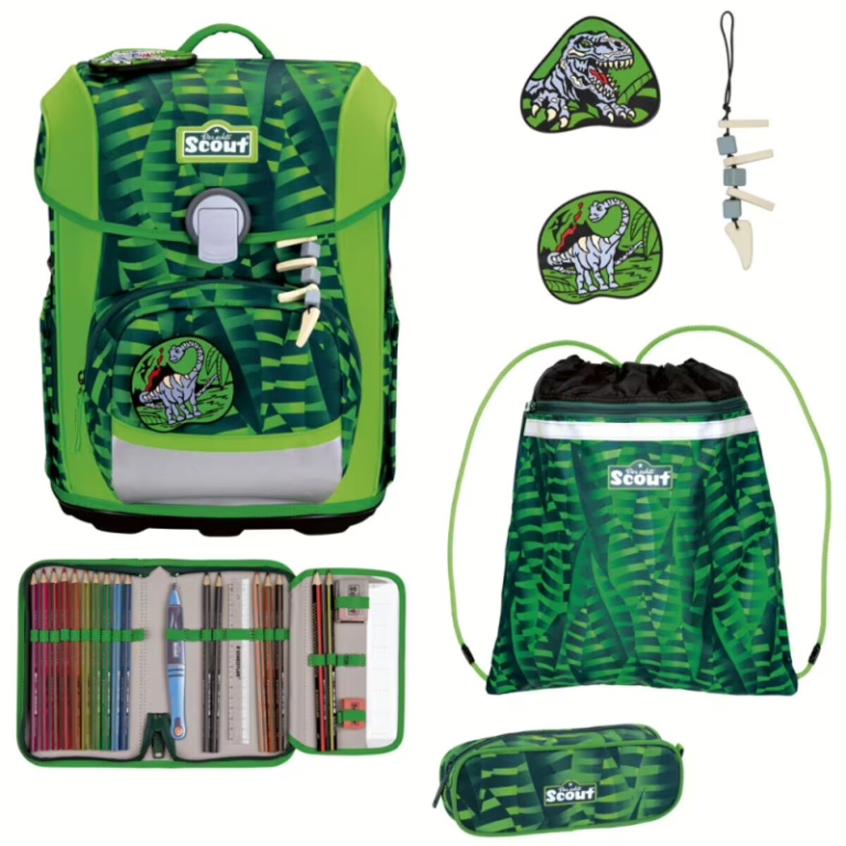 Scout Neo Schulranzen-Set 4tlg. Danger Dino 21,5 Liter