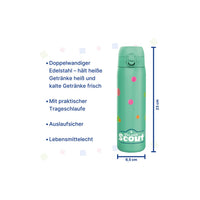 Scout Trinkflasche Dots doppelwandiger Edelstahl 500 ml