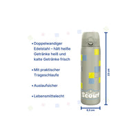 Scout Trinkflasche Squares doppelwandiger Edelstahl 500 ml