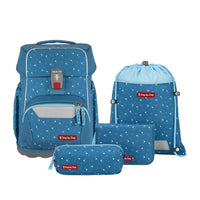 BASIS Schulranzen-Set „Blue Hearts“, 4-teilig - Produktansicht bei Farbe und mehr
