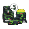 Step by Step GIANT 5-teiliges Schulranzen-Set Black Cat Chiko 23 Liter grau grün