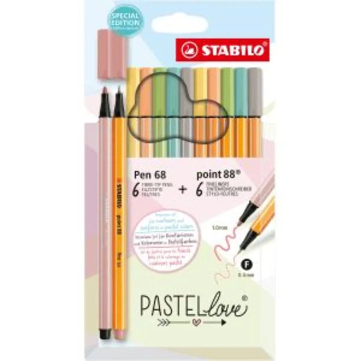 Stifte-Set – STABILO Pastellove Set – 12er Pack – Fineliner & Premium-Filzstifte